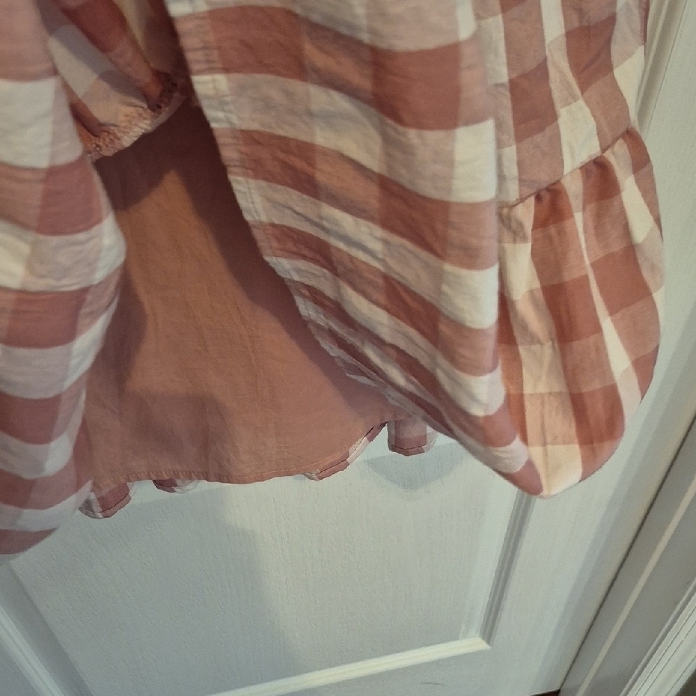 The Impeccable Pig Pink and White Checkered Gingham Dress - Picture 5 of 8
